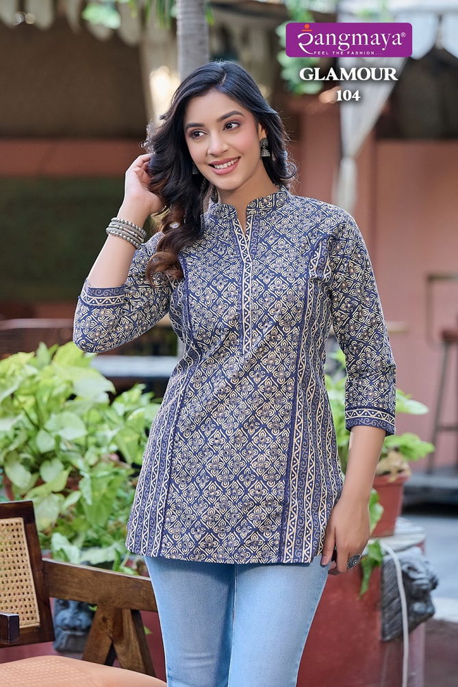 Glamour By Rangmaya Printed Cotton Ladies Top Wholesale Market In Surat
